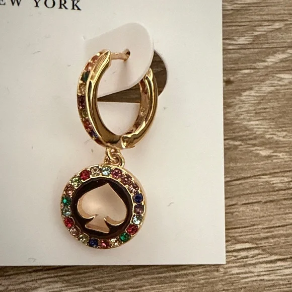 Kate Spade Gold Earrings with Colorful Accents - Picture 5 of 6